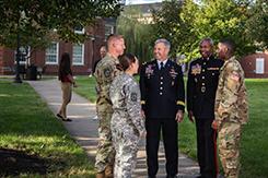 Military science and University generals pose for photo